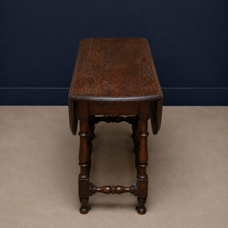 19th Century English Oak Drop Leaf Table (Small)
