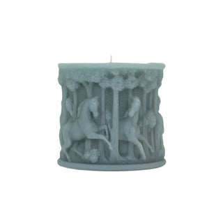 Jade Horses In Forest Candle
