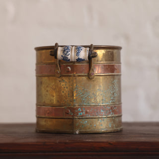 20th Century Belgian Brass & Copper Bucket

