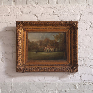 1870 English Landscape Painting on Canvas
