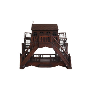 1880s French Walnut Staircase Architectural Model
