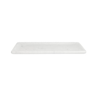 White Marble Round Edged Tray (Large)
