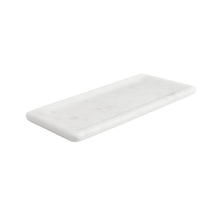 White Marble Round Edged Tray (Large)
