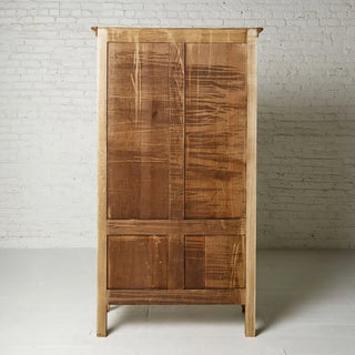 1900s Flemish Rococo Style Bleached Oak Armoire
