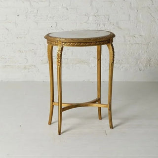 19th Century Marble & Oak Tea Table
