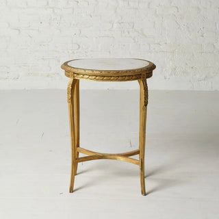 19th Century Marble & Oak Tea Table
