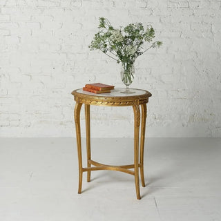 19th Century Marble & Oak Tea Table
