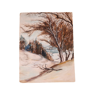 20th Century French Winter Slopes Painting
