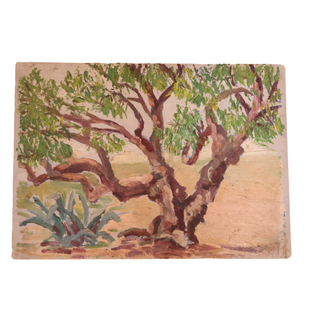 20th Century French Grand Tree Painting
