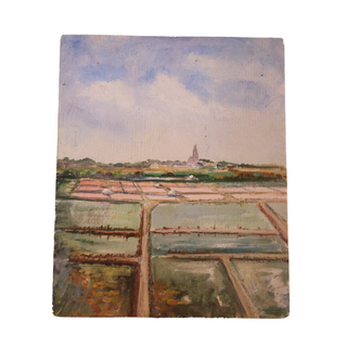 20th Century French Farmland Painting
