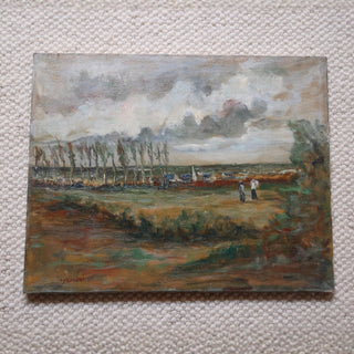 20th Century French Afternoon Stroll Painting

