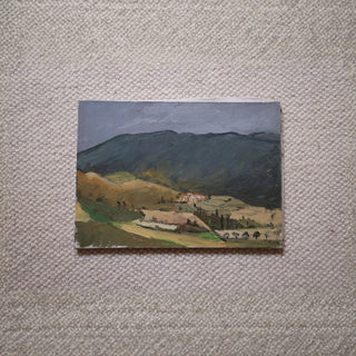 1966 French Dark Mountain Painting
