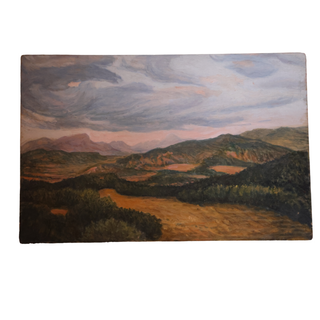 20th Century French Mountain Scene Painting
