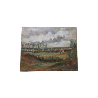 20th Century French Afternoon Stroll Painting
