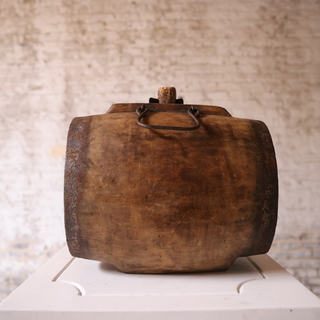 19th Century French Wooden Wine Barrel
