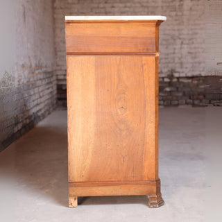 19th Century Louis Phillipe Cabinet with White Marble Top
