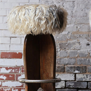 Mid 20th Century French Mongolian Goat Covered Stools (Set of 3)
