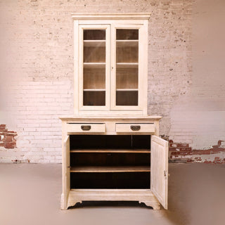 20th Century Bleached Oak China Cabinet
