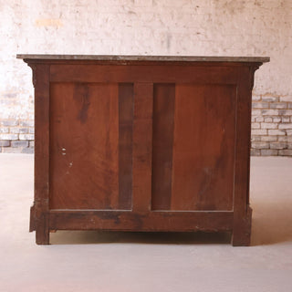 Mid 19th Century Louis Phillipe Chest with Black Marble Top
