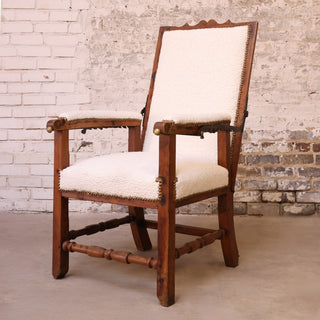 18th Century Louis XVI Iron & Oak Reclining Chair
