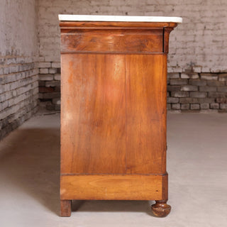 19th Century Louis Phillipe Chest with White Marble Top (A)
