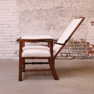 18th Century Louis XVI Iron & Oak Reclining Chair
