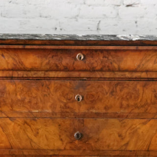 Mid 19th Century Louis Phillipe Chest with Black Marble Top
