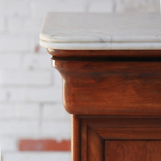 19th Century Louis Phillipe Chest with White Marble Top (B)
