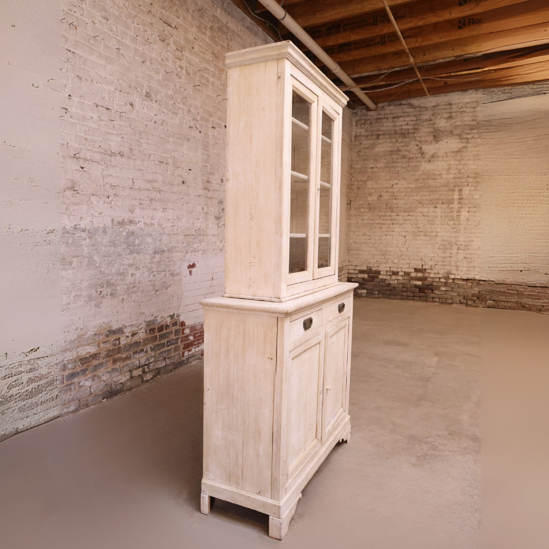 20th Century Bleached Oak China Cabinet - Thumbnail 4