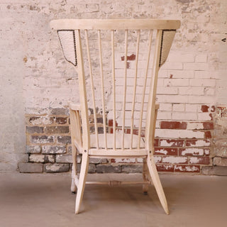 19th Century French Spindle Wingchair
