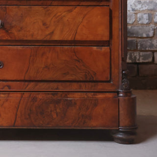 Mid 19th Century Louis Phillipe Chest with Black Marble Top
