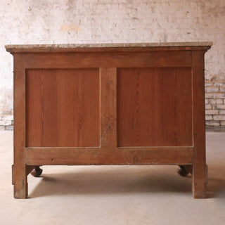 19th Century Louis Phillipe Chest with White Marble Top (A)
