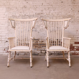 19th Century French Spindle Wingchair
