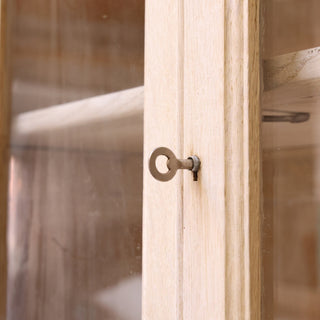 20th Century Bleached Oak China Cabinet
