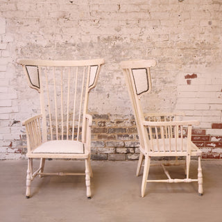 19th Century French Spindle Wingchair
