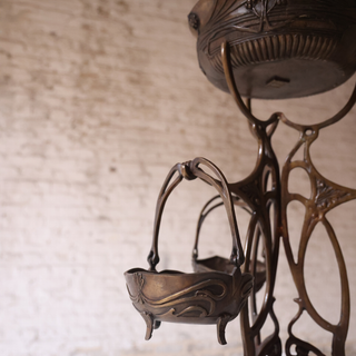19th Century French Art Nouveau Bronze Centerpiece by Montaguelli
