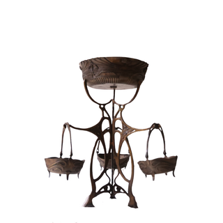19th Century French Art Nouveau Bronze Centerpiece by Montaguelli
