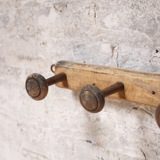 Early 19th Century French Oak Coat Rack
