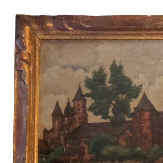 20th Century French Chateau Painting
