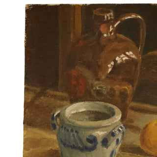 20th Century French Kitchen Table Still Life Painting
