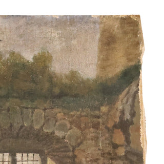 20th Century French Chateau Window Painting
