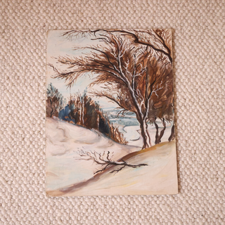 20th Century French Winter Slopes Painting
