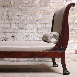 19th Century French Empire Mahogany Chaise
