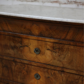 19th Century Louis Philippe Chest with White Marble Top
