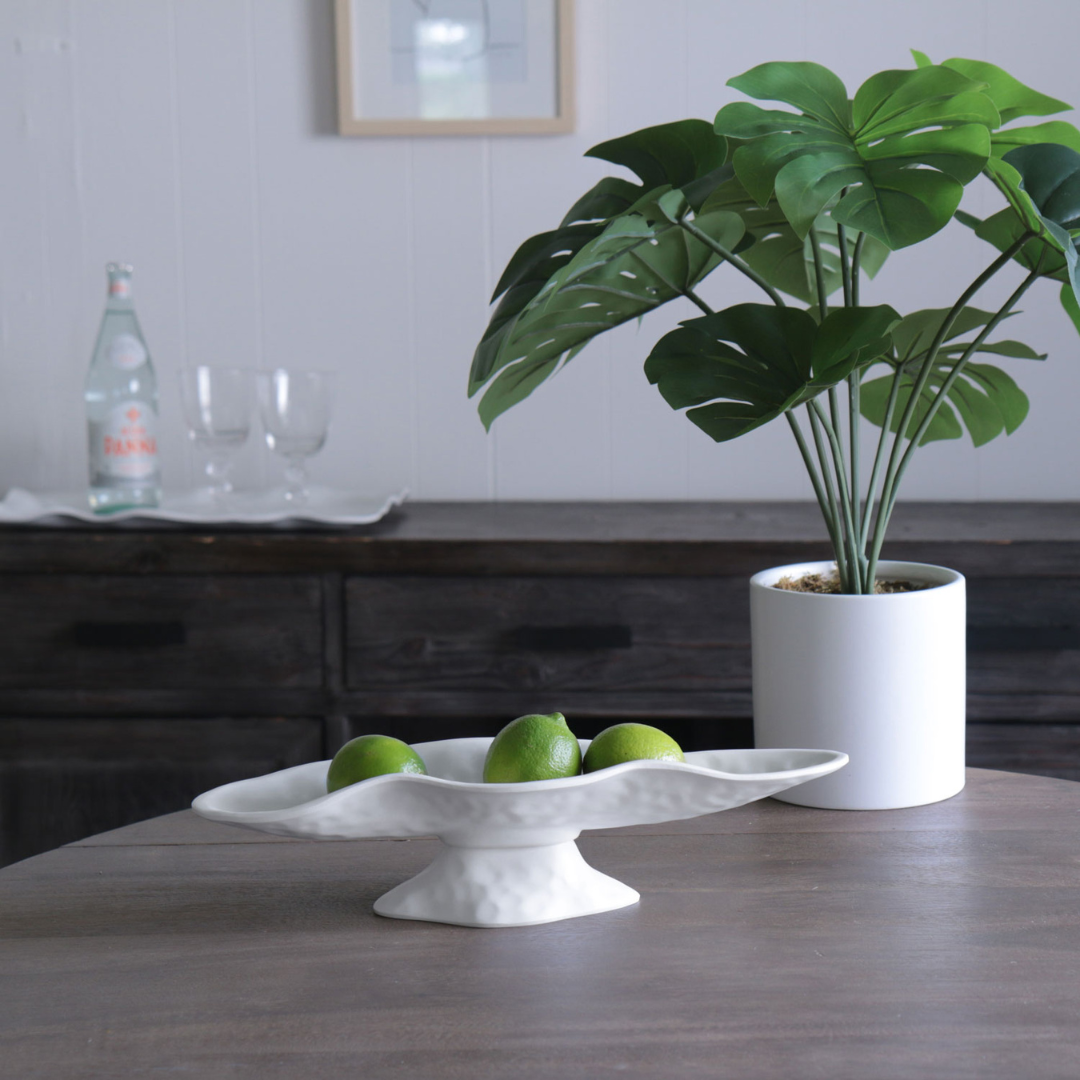 Vida Nube Small Oval Pedestal Cracker Tray - Thumbnail 2