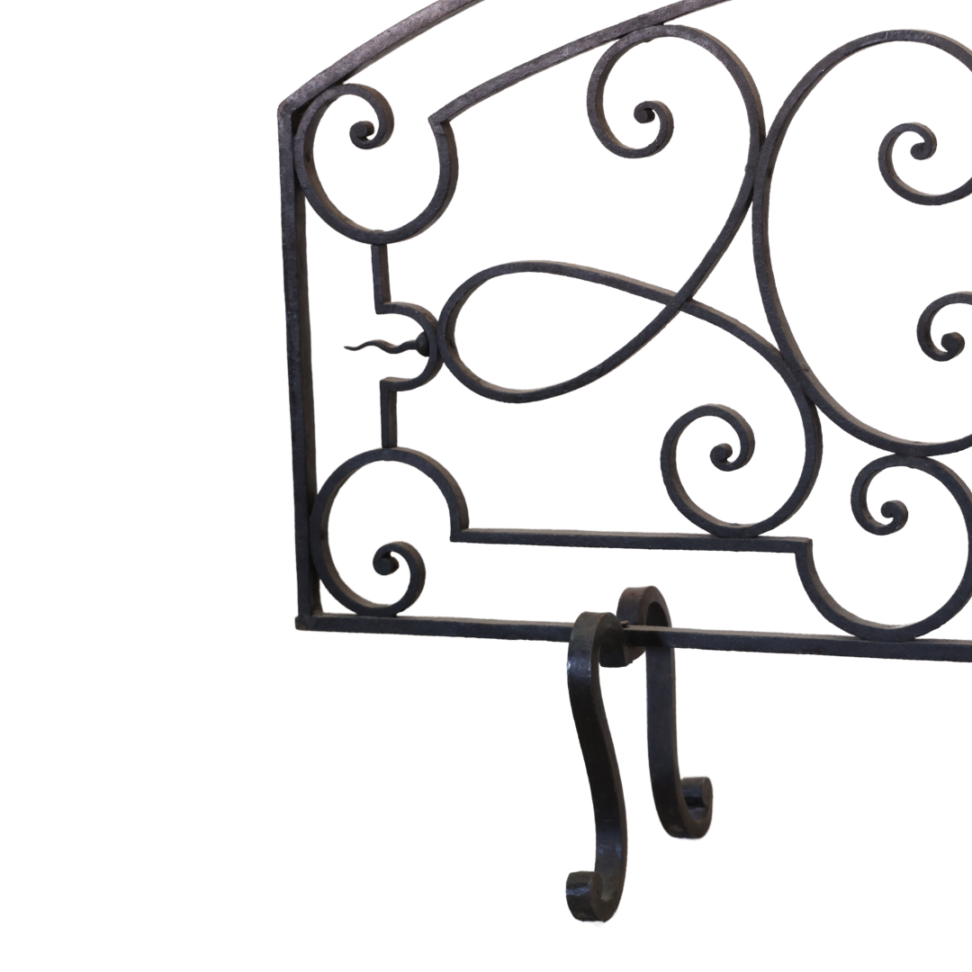 1900 French Iron Fireplace Screen - Thumbnail 3