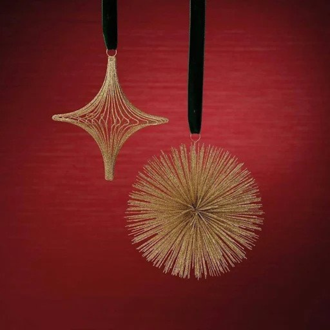Wire Star Burst Ornament - Thumbnail 2