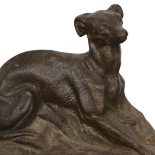Small Antique Dog Andirons (Set of 2)

