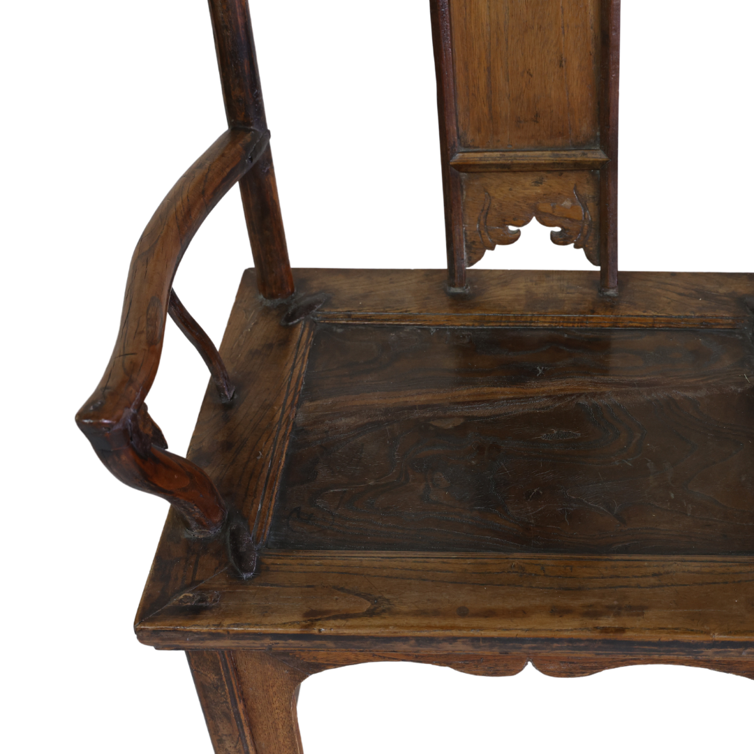 1900 Chinese Wooden Armchairs (Set of 2) - Thumbnail 2