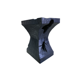 Black Teak Pedestal Table
